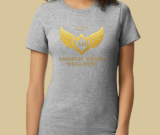 Angelic Heart Wellness – Ladies Round Neck T-Shirt